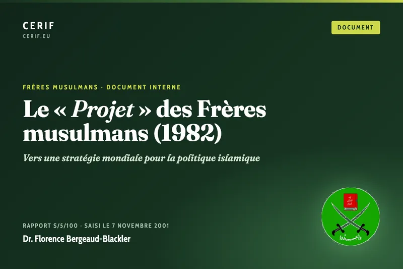 Il «Progetto» dei Fratelli Musulmani (1982)